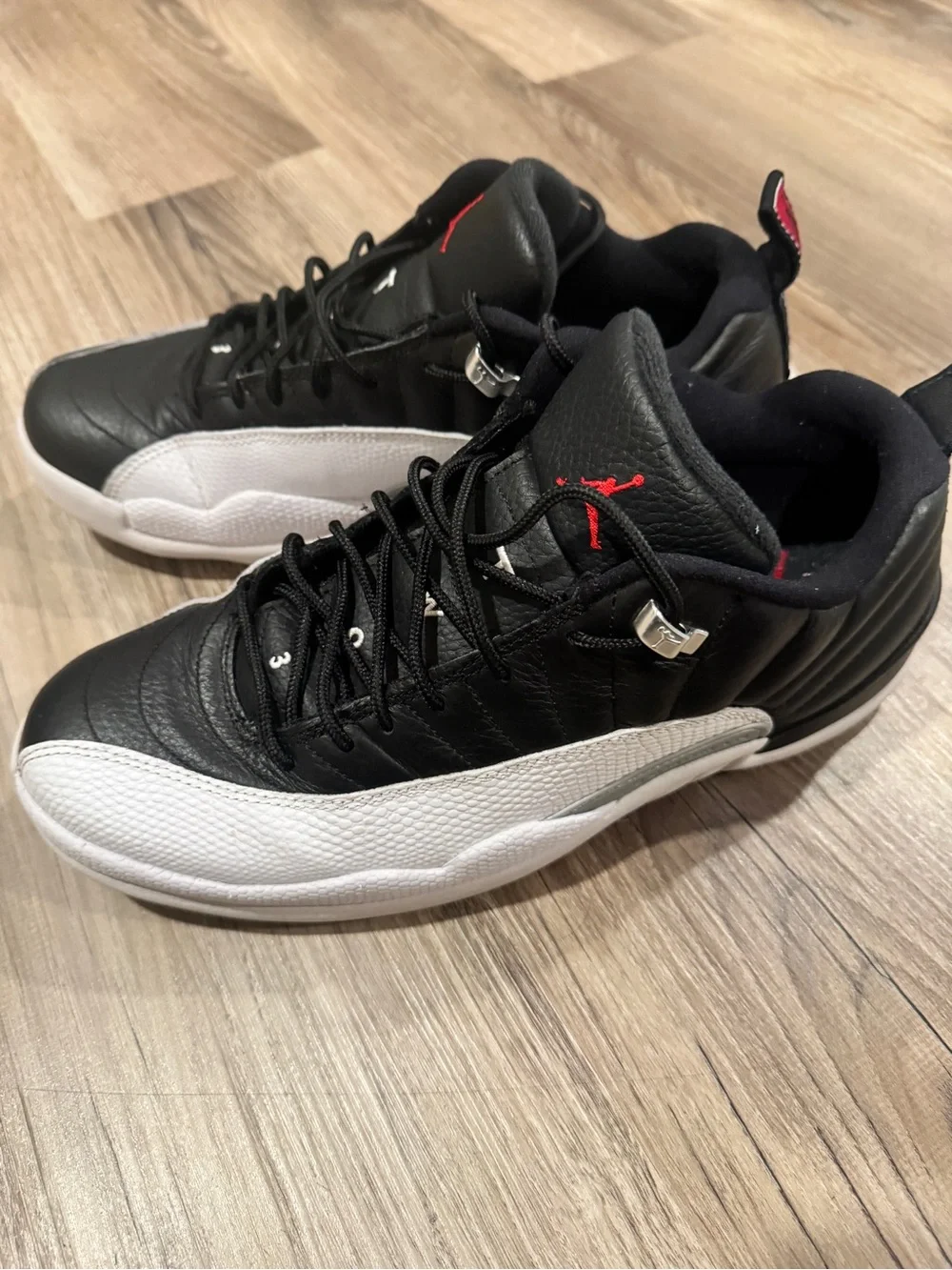Jordan Retro Low Black White with Red Jumpman